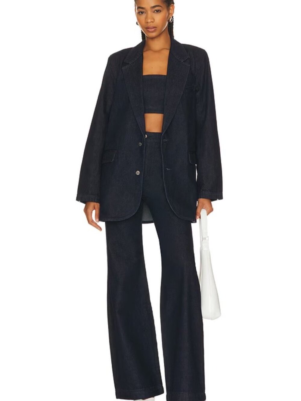 GRLFRND  Camille High Rise Flared Trouser Jeans in Beverly Hills NWT - Size 25